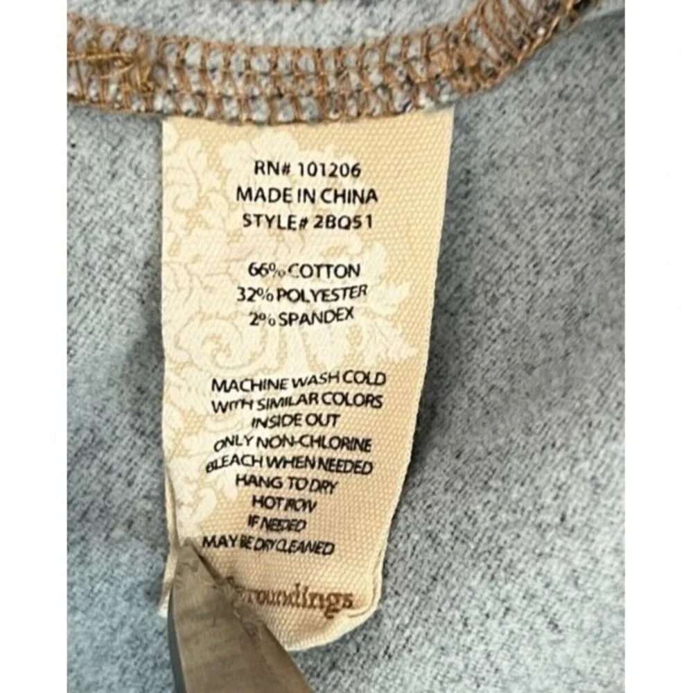 Soft Surroundings Women's Jeggings Size M Stirrups Leggings Jeans Stretch 2BQ51